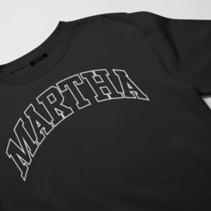 Classic College Black Sweatshirt Close up Regular fit Soft breathable fabric Round neckline Long sleeves Printed logo at chest Cold Machine Wash Material: 100% cotton